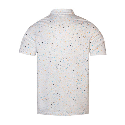 Colorful polka dot print Antimicrobial quick dry slim fit polo shirt