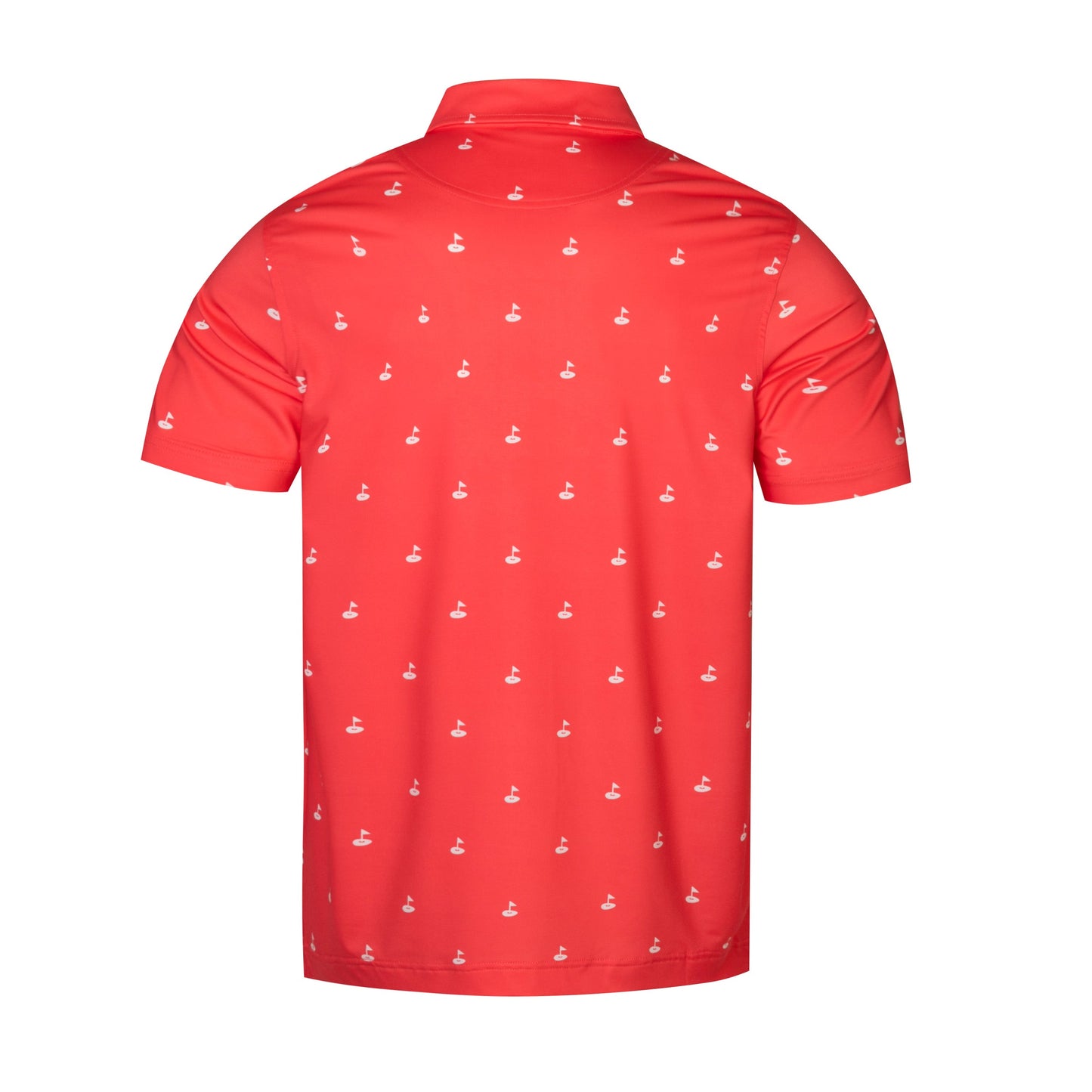 Golf hole marker pattern Antimicrobial quick dry slim fit polo shirt
