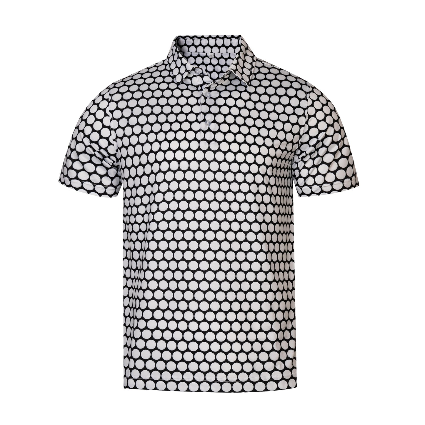 polka dot pattern Antimicrobial quick dry slim fit polo shirt