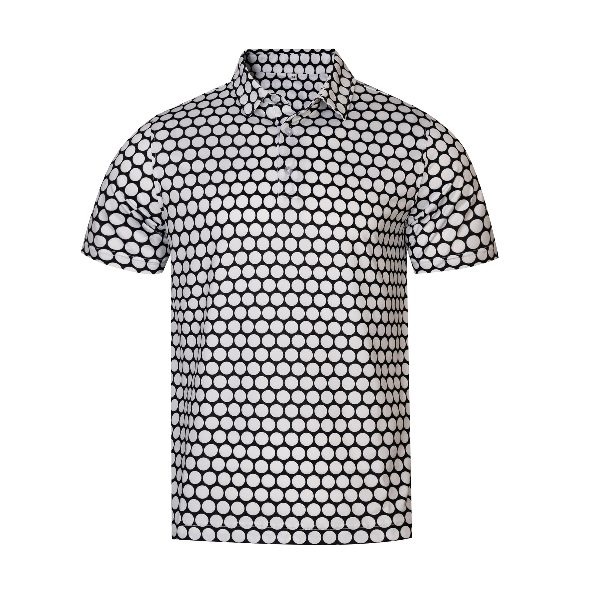 polka dot pattern Antimicrobial quick dry slim fit polo shirt
