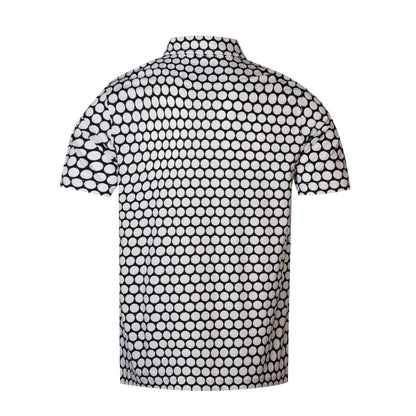 polka dot pattern Antimicrobial quick dry slim fit polo shirt