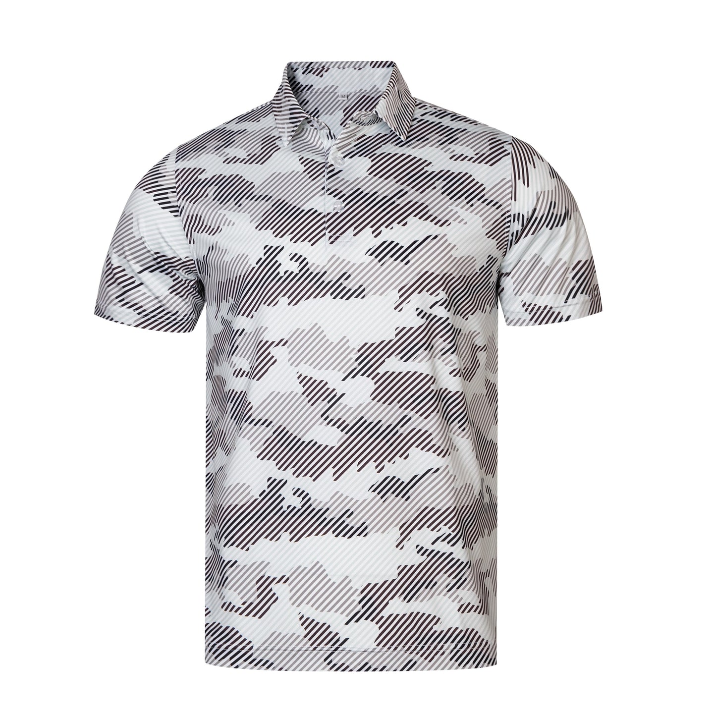 striped camouflage pattern Antimicrobial quick dry slim fit polo shirt