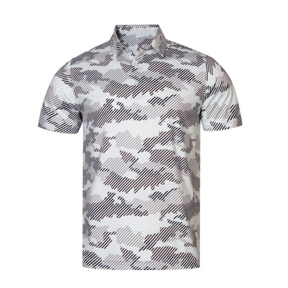 striped camouflage pattern Antimicrobial quick dry slim fit polo shirt