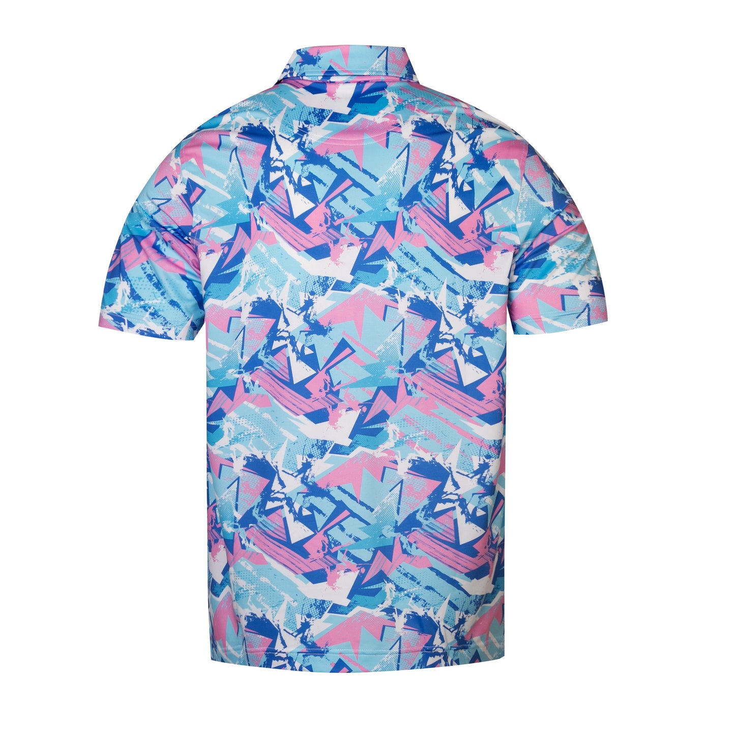 Colorful Geometric Graffiti Pattern Antimicrobial quick dry slim fit polo shirt