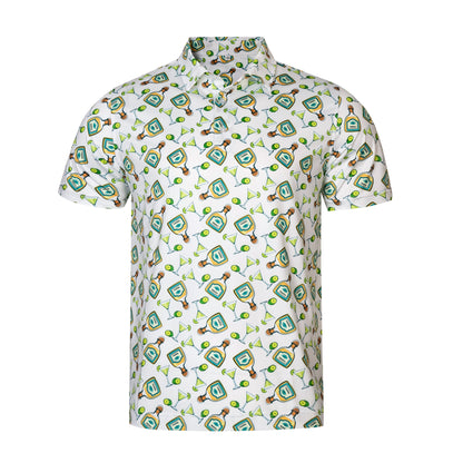 Tequila drinkware - themed pattern Antimicrobial quick dry slim fit polo shirt