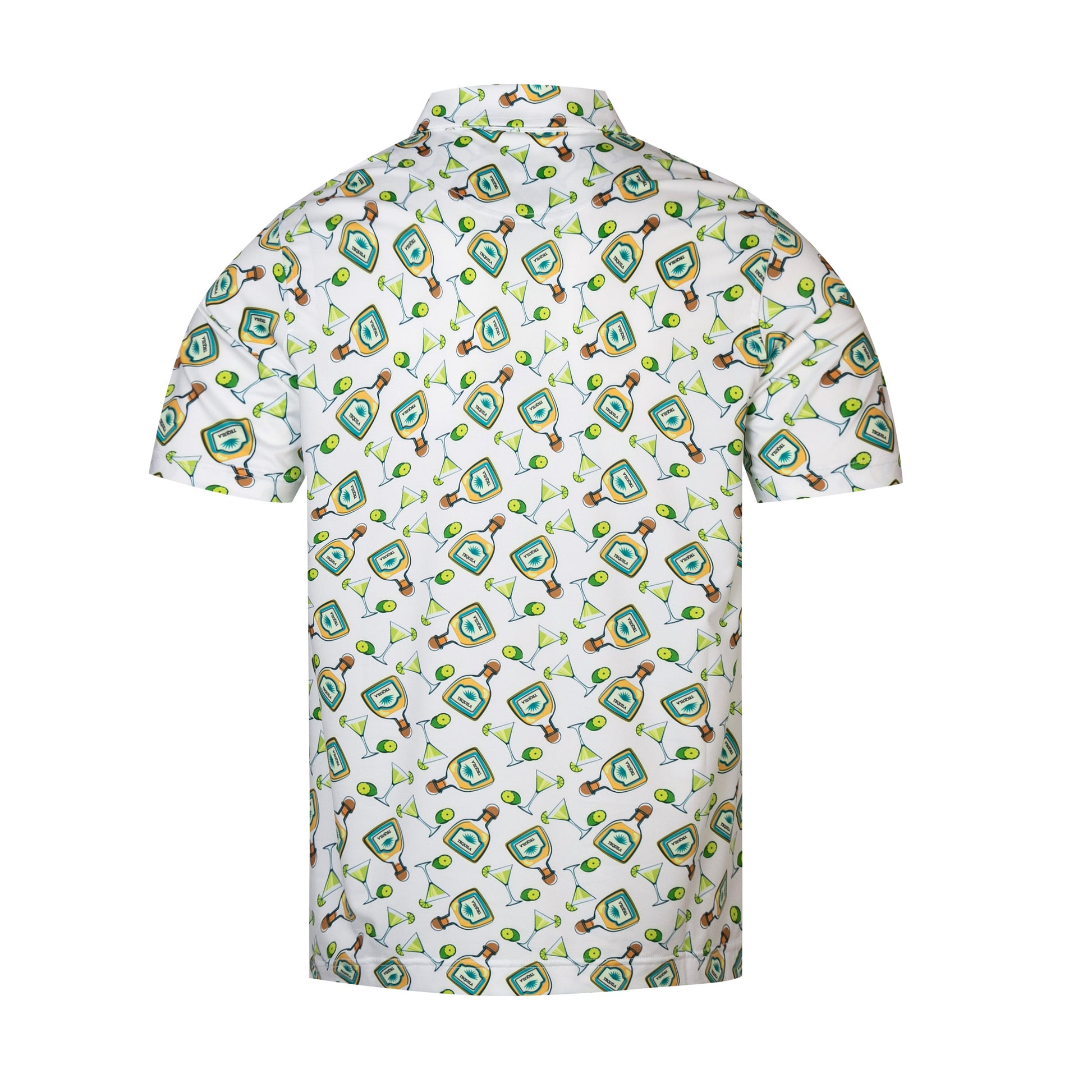 Tequila drinkware - themed pattern Antimicrobial quick dry slim fit polo shirt