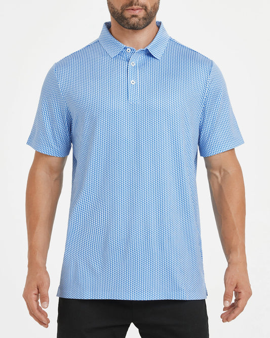 Men's golf polo shirt in a minimalist style