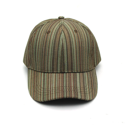 Retro Striped Woven Baseball Cap (Multi-Tone Casual Collection)