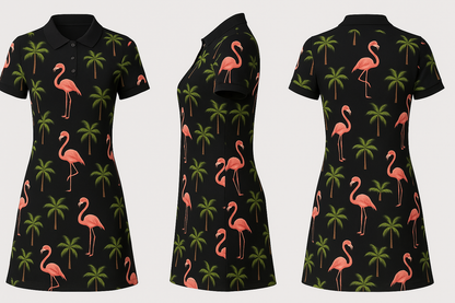 Tropical Flamingo Golf Dress