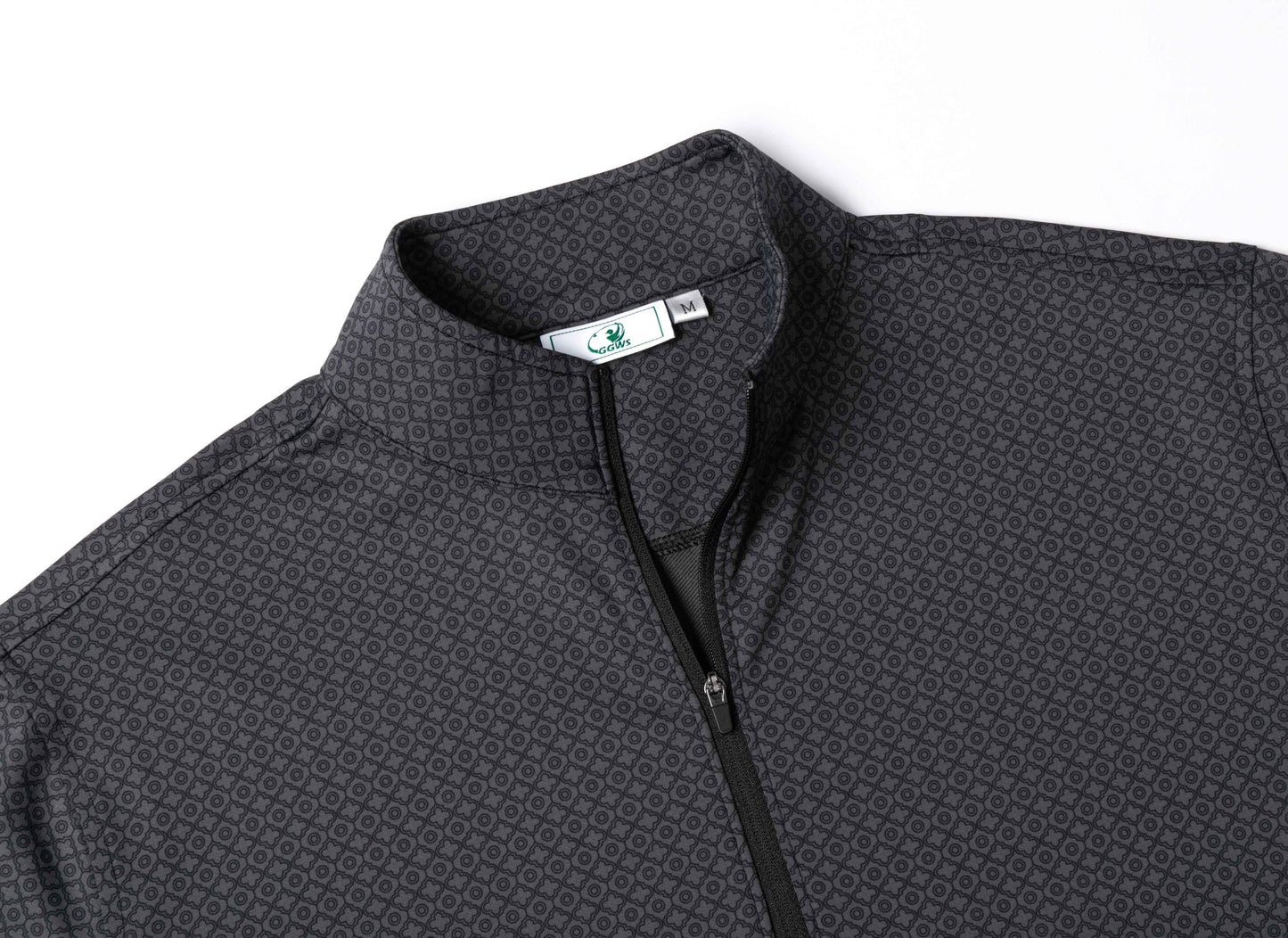 Men's Patterned Golf Quarter-Zip Pullover (Modern Textured Series)