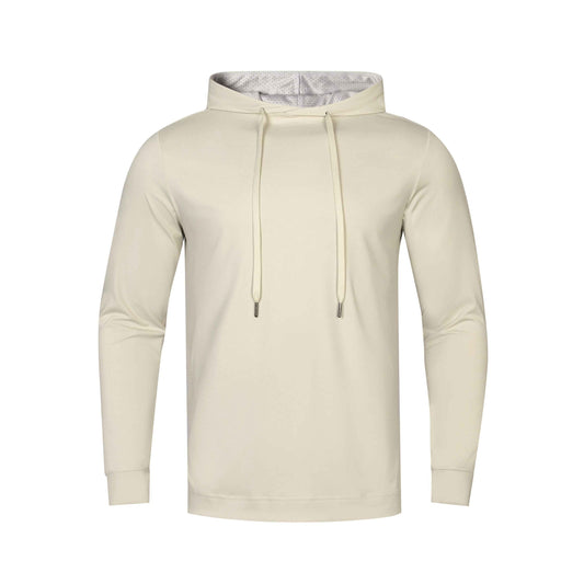 Men's Lightweight Golf Hoodie (Beige Refinement Series)