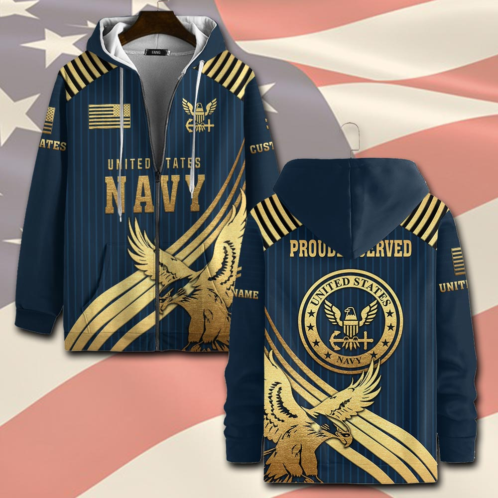 Men's US Navy Honor Performance Zip-Up Hoodie