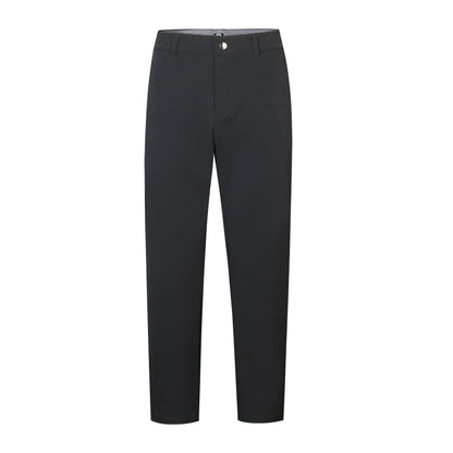 Navy Blue Trousers with Contrast - Colored Waistband