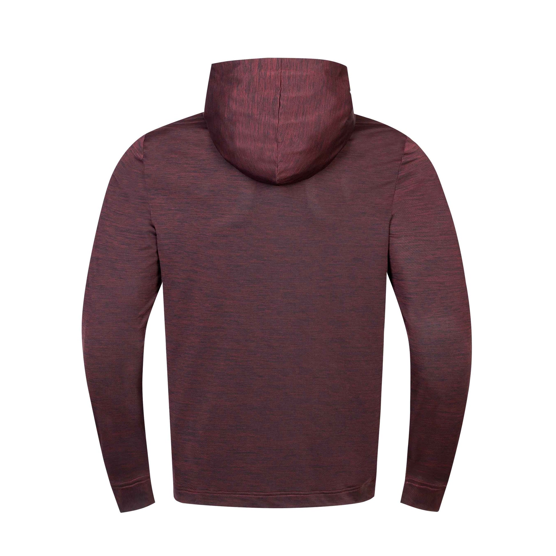 Men's Heathered Golf Hoodie (Burgundy Comfort Series)