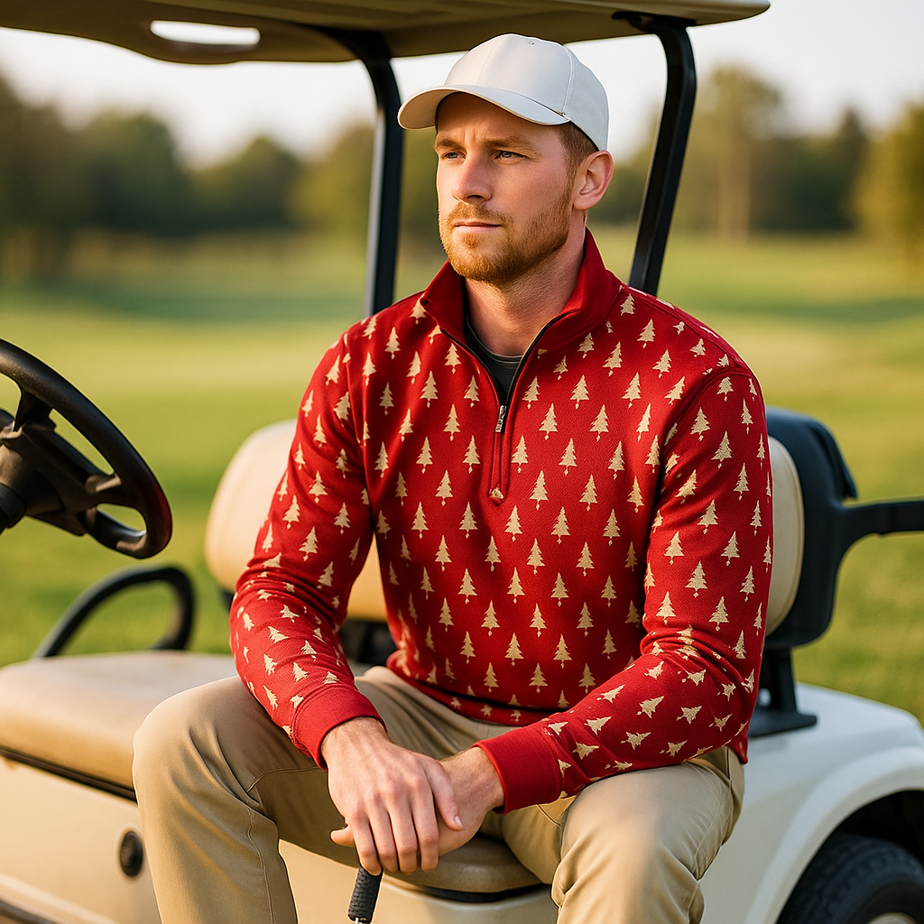 Festive Golf Quarter-Zip (Christmas Tree Series)