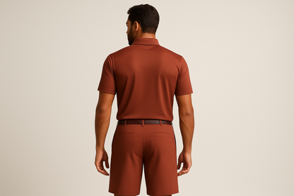 Vintage Brown - Red Casual Shorts