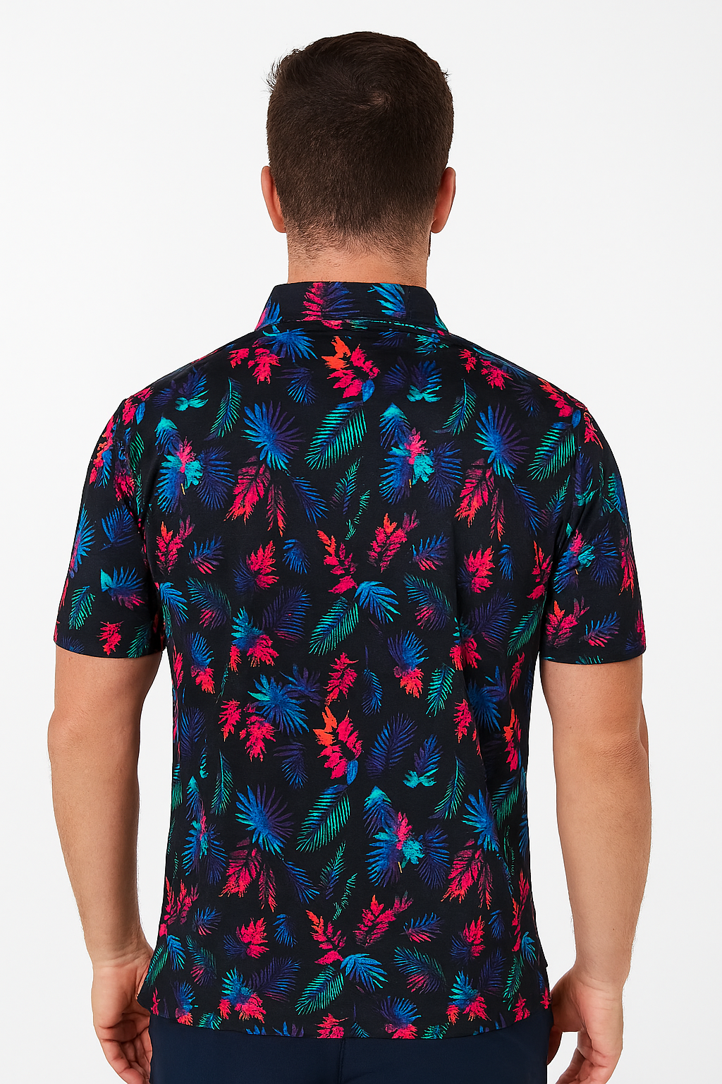 Colorful Tropical Polo Shirt - Antimicrobial Quick Dry Slim Fit