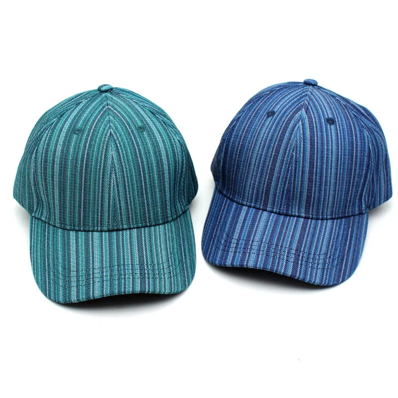 Retro Striped Woven Baseball Cap (Multi-Tone Casual Collection)