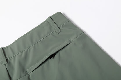 Light Green Shorts with Contrast - Colored Waistband