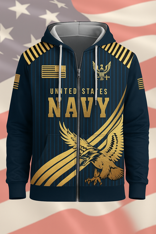 Men's US Navy Honor Performance Zip-Up Hoodie