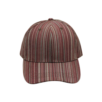 Retro Striped Woven Baseball Cap (Multi-Tone Casual Collection)